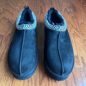 Rock & Candy Black and White Patterned Faux-Fur Slip-On